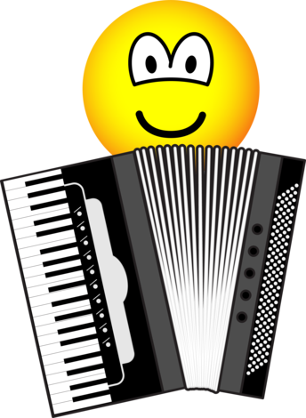 Accordeon spelende emoticon